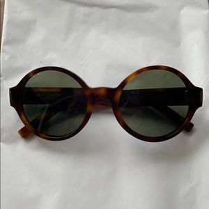 Saint Laurent Round Tortoise Sunglasses